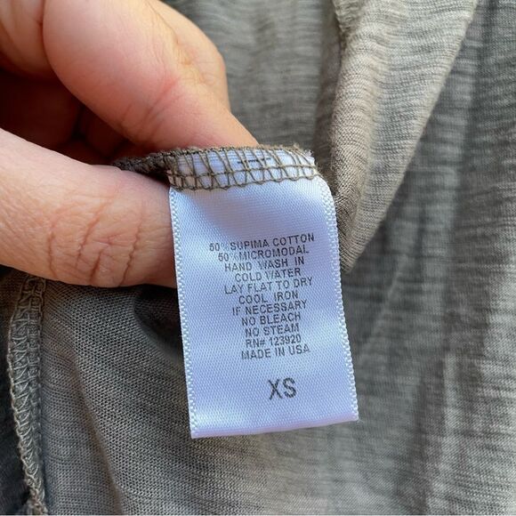 REVOLVE LAmade olive green/ gray open front waterfall hooded cardigan sz XS NWT! - Picture 9 of 9